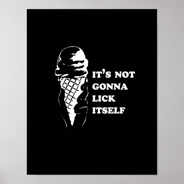 Gay Humor lecken sich rückwärts (Lieferwagen Line) Poster (Vorne)