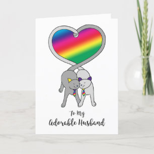 Gay Husband Valentines Rainbow Cards Card Karte
