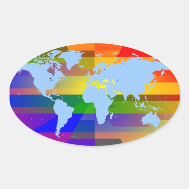 "Gay I Am" World Map Stickers (Vorderseite)