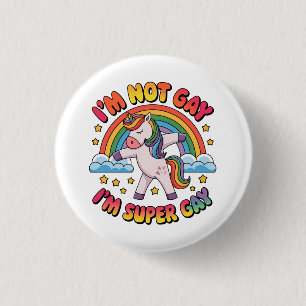 Gay Ich Bin Super Gay Sublimation-60681 Tri-Blend- Button