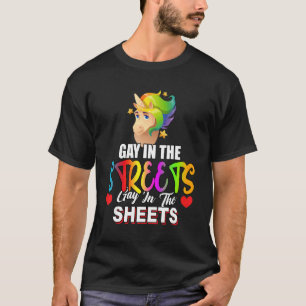 Gay in Streets Gay in den Blättern T-Shirt