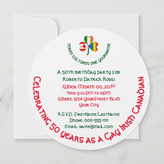 Gay Irish Canadian Kleeblatt Geburtstag Einladung