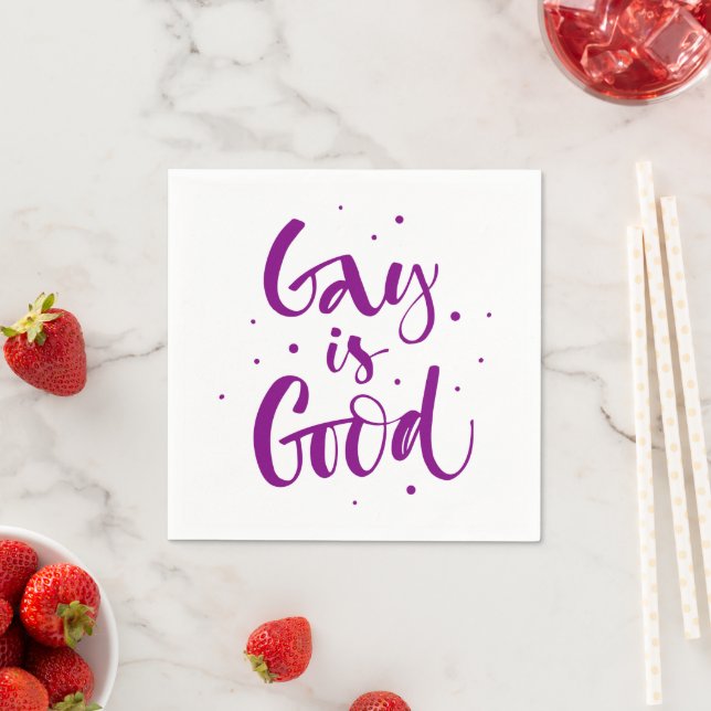 Gay is Good Serviette (Beispiel)