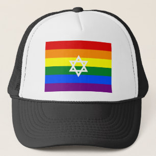 Gay Jewish Pride Flag Truckerkappe