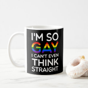 Gay kann also kein glanzloses Zitat denken Kaffeetasse