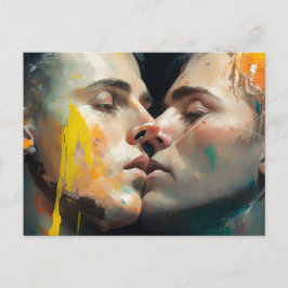 Gay Kiss Postcard Postkarte