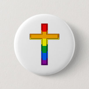 Gay-Kreuz Button