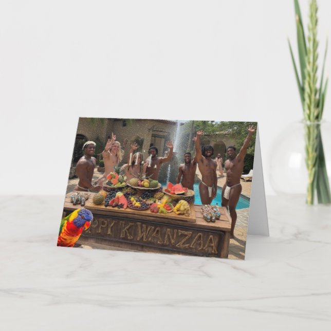 Gay Kwanzaa Celebration Personalisiert Card Karte (Vorderseite)
