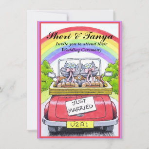 Gay Lasbian Hochzeitsfeier: Einladung