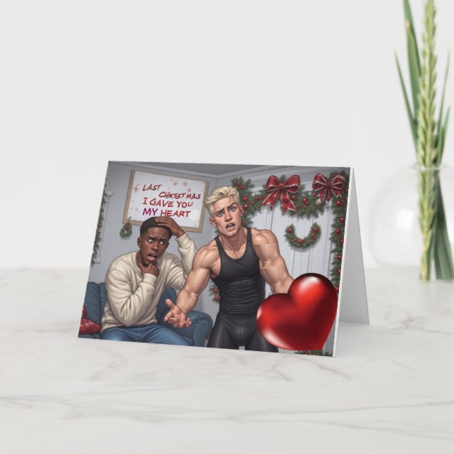 Gay "Last Christmas" Funny Christmas Card! Karte (Vorderseite)