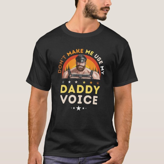 Gay Leather Gay Daddy Man Bear Kink Gay Bearded Da T-Shirt (Vorderseite)