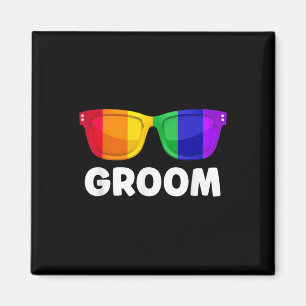 Gay Lesbian Bachelor Party Groom Wedding T-Shirt L Magnet