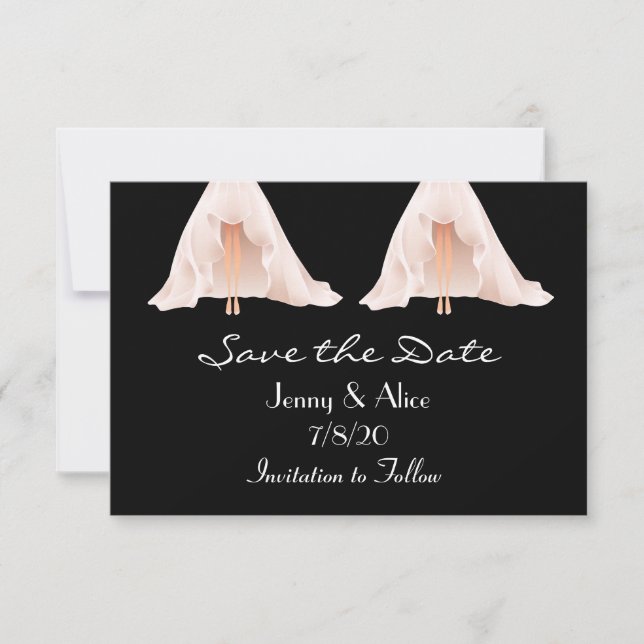 Gay Lesbian Foto Save the Date (Vorderseite)