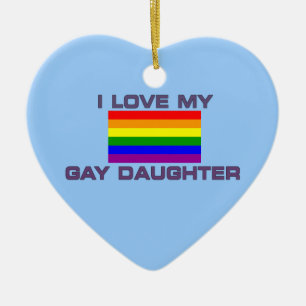 Gay Lesbian I LIEBE MEY GAY DAUGHTER Keramik Ornament
