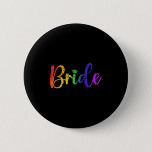 Gay Lesbian Lgbt Wedding Party Bridge T-Shirt Bach Button