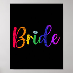 Gay Lesbian Lgbt Wedding Party Bridge T-Shirt Bach Poster