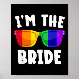 Gay Lesbian Lgbt Wedding Party Bridge T-Shirt Bach Poster