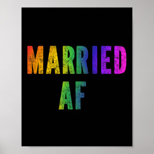 Gay Lesbian Lgbtq Couples Lgbt Wedding Party T-Shi Poster