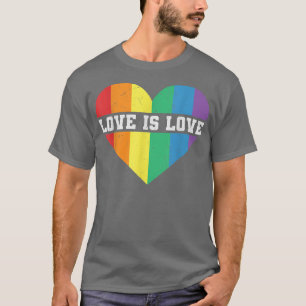 Gay Lesbian Pride Vintag Rainbow LGBT Liebe T-Shirt
