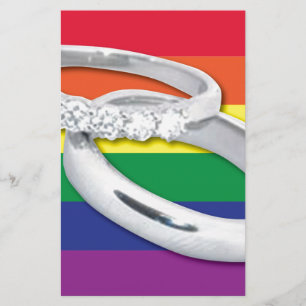 Gay Lesbian Wedding Briefpapier