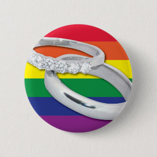 Gay Lesbian Wedding Button
