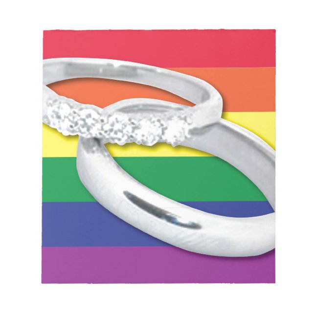 Gay Lesbian Wedding Notizblock (Vorderseite)