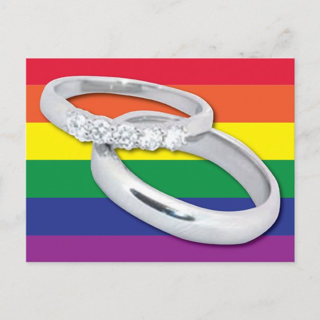 Gay Lesbian Wedding Postkarte (Vorderseite)