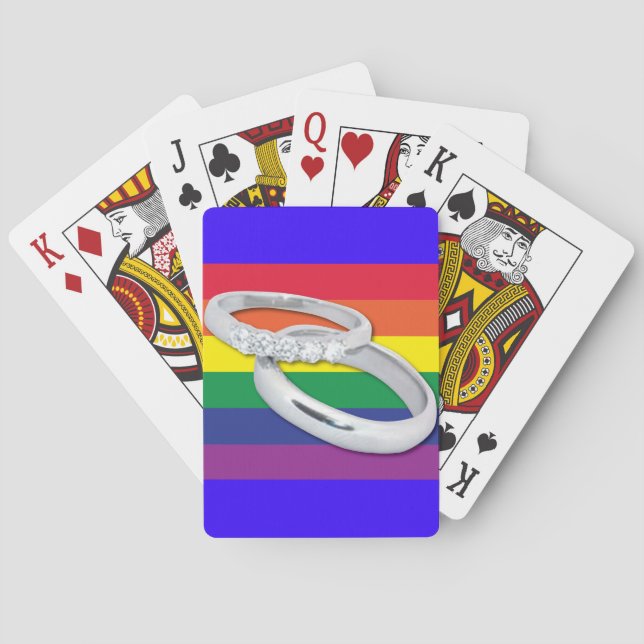 Gay Lesbian Wedding Spielkarten (Rückseite)