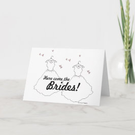 Gay Lesbian Wedding Two Brides Karte