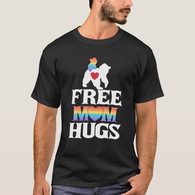 Gay LGBT Pride Mama Bear für Mama Hugs T-Shirt (Vorderseite)