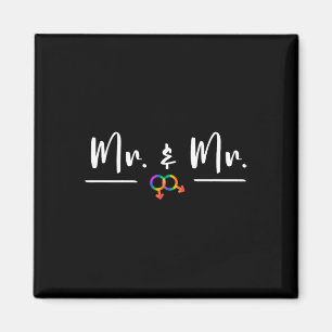 Gay Lgbt Wedding Party für Herrn und Herrn Honeymo Magnet