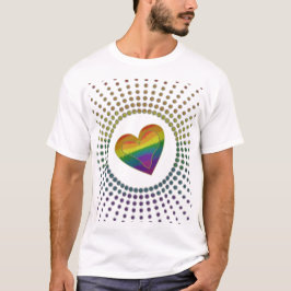 Gay LGBTQ Pride Monat Liebe Rainbow Herzpunkte T-Shirt