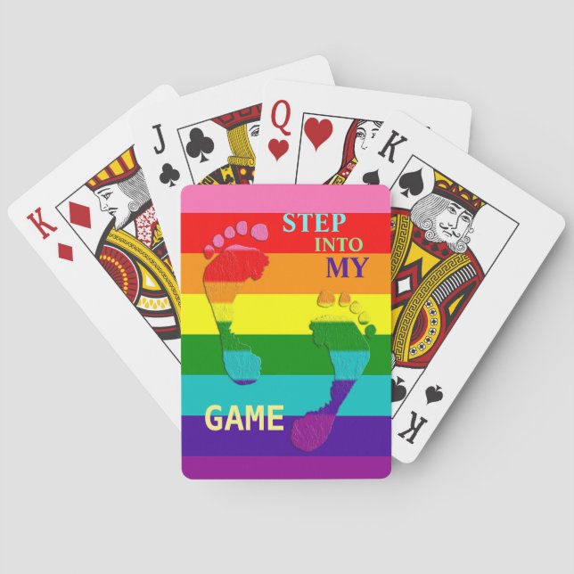 Gay LGBTQ Rainbow Flag Pride Colors Fee Spielkarten (Rückseite)