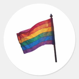 Gay Lgbtq-Regenbogenflagge Runder Aufkleber