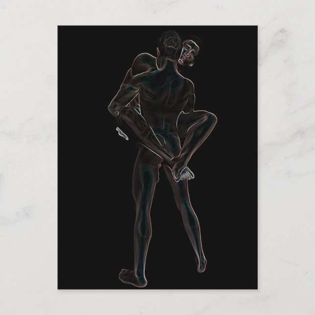 Gay-Liebe Postkarte (Vorderseite)