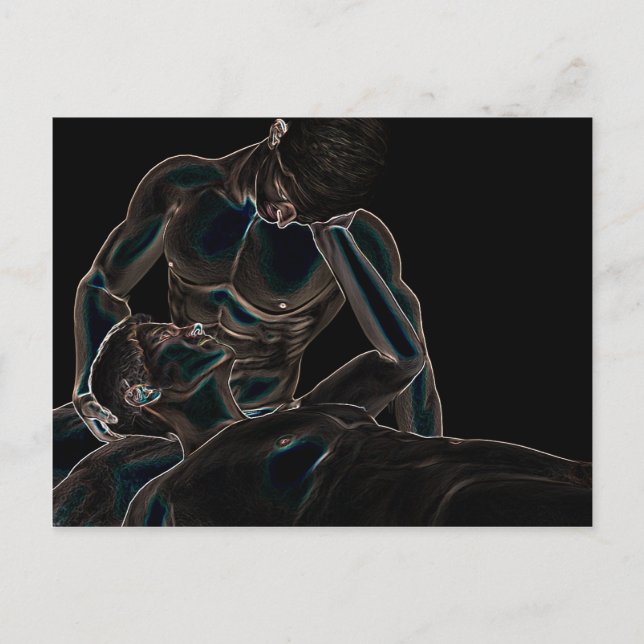 Gay-Liebe Postkarte (Vorderseite)