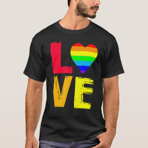 Gay Liebe Pride Rainbow Lgbt Gay Awareness Liebe W T-Shirt
