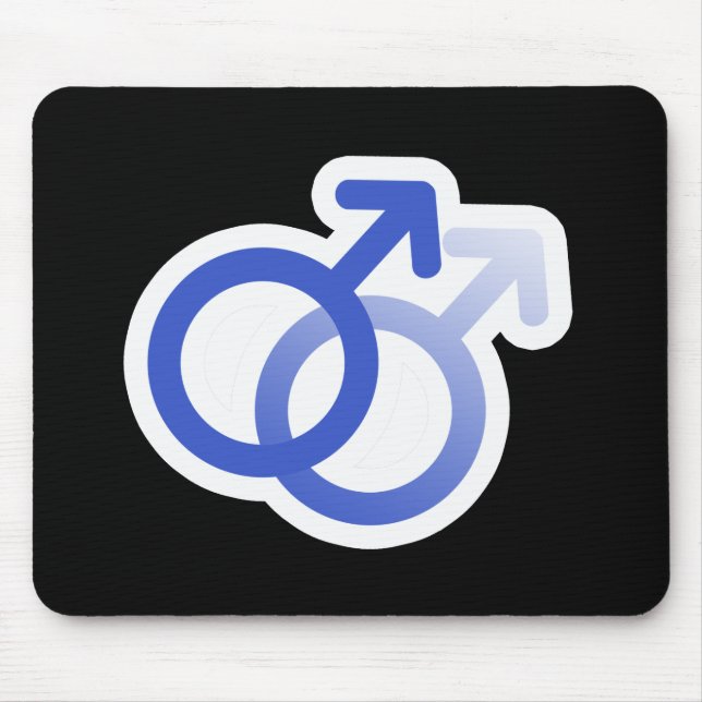 GAY LIEBE SYMBOLS BLUE -.pnng Mousepad (Vorne)
