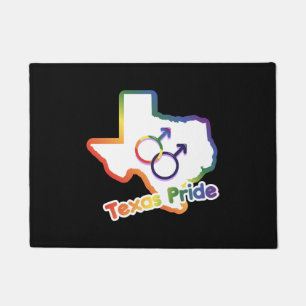 Gay Liebe Texas Map Design für stolze LGBT+ Texan Fußmatte
