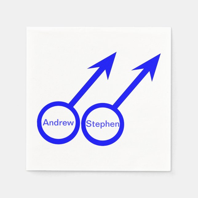 Gay Liebhaber individuell anpassbare Papierbücher  Serviette (Vorderseite)