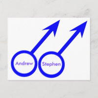 Gay Liebhaber individuell anpassbare Postkarte