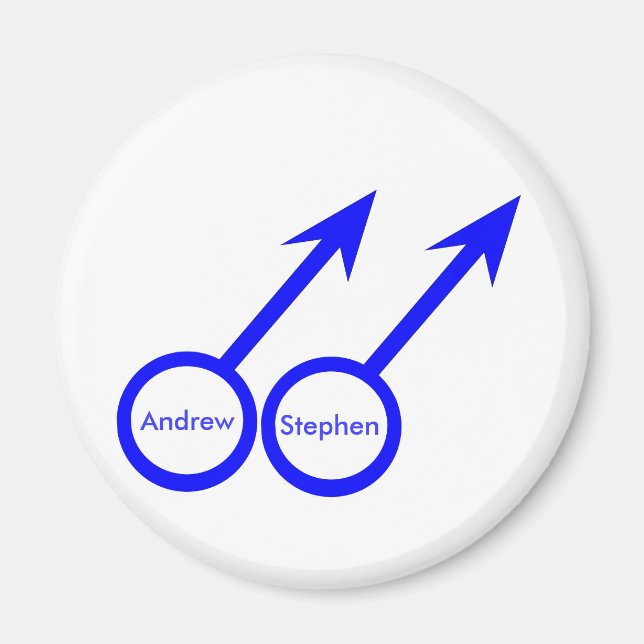 Gay Lovers Anpassbares Magnet (Vorne)