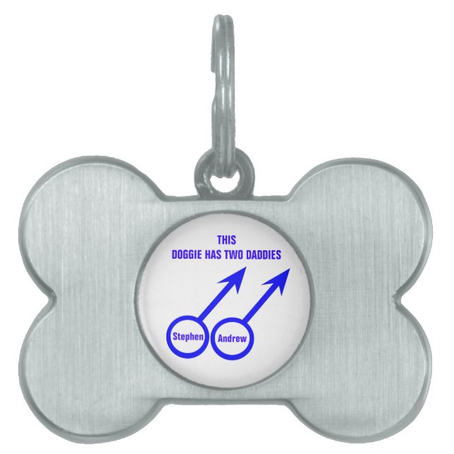 Gay Lovers Custom Pet Tag Tiermarke (Vorderseite)