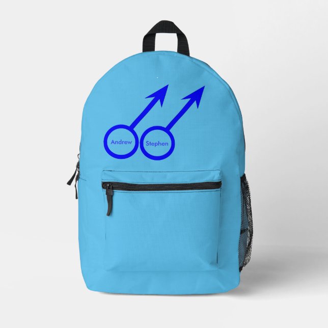 Gay Lovers individuell anpassbar Bedruckter Rucksack (Vorderseite)