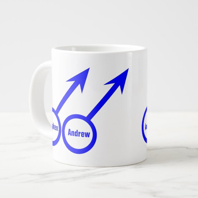 Gay Lovers Individuelle Tasse (Vorderseite Links)