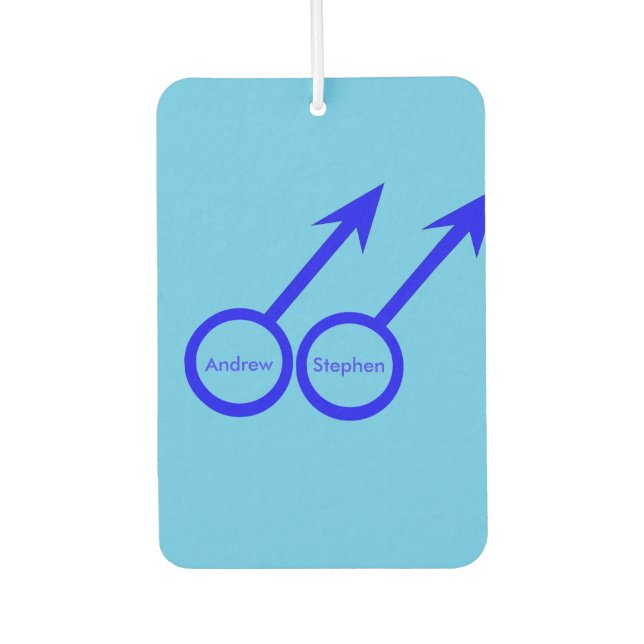 Gay Lovers Personalisiert Air Freshener Autolufterfrischer (Vorderseite)