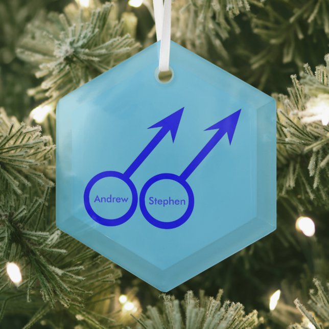 Gay Lovers Personalisierte Glasdekoration Ornament Aus Glas (Insitu)