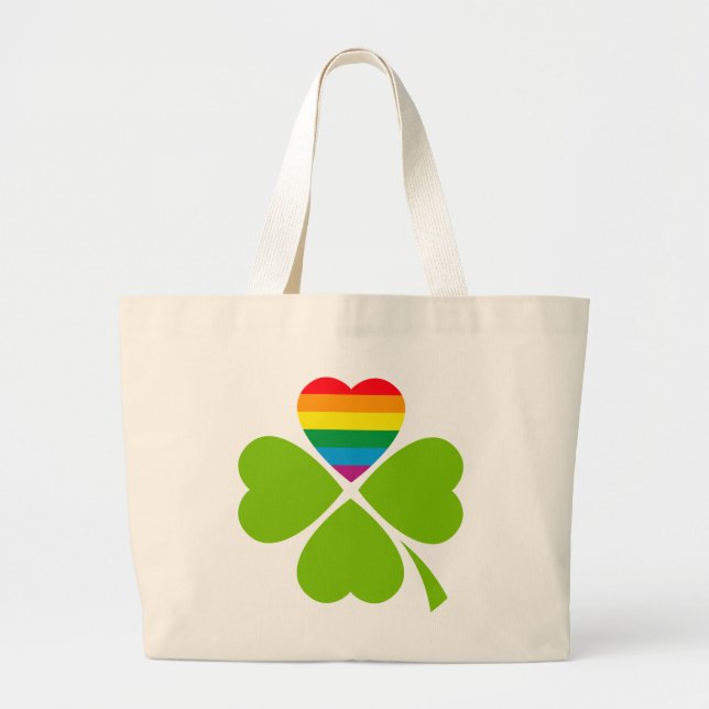 Gay Lucky Clover Jumbo Stoffbeutel (Vorne)
