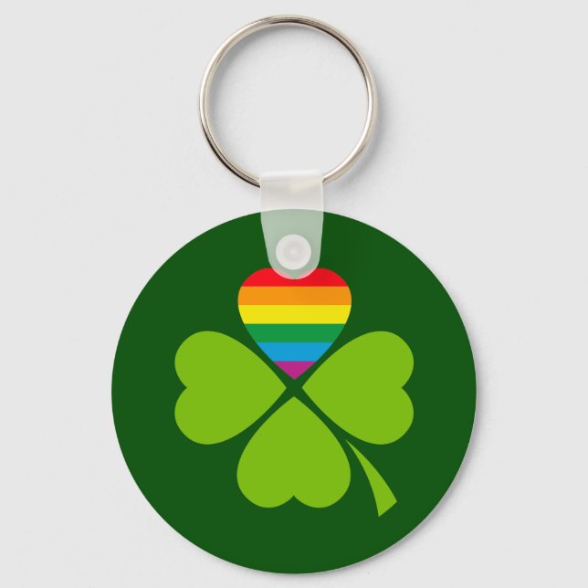 Gay Lucky Clover Schlüsselanhänger (Vorderseite)