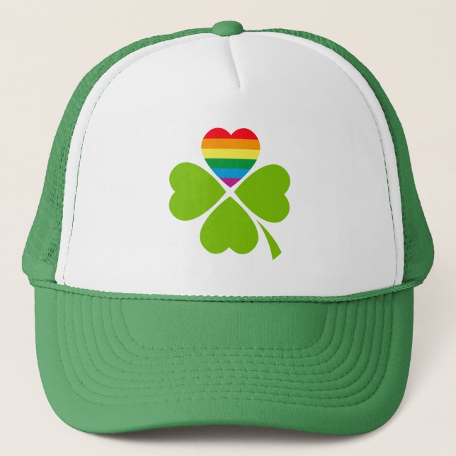Gay Lucky Clover Truckerkappe (Vorderseite)